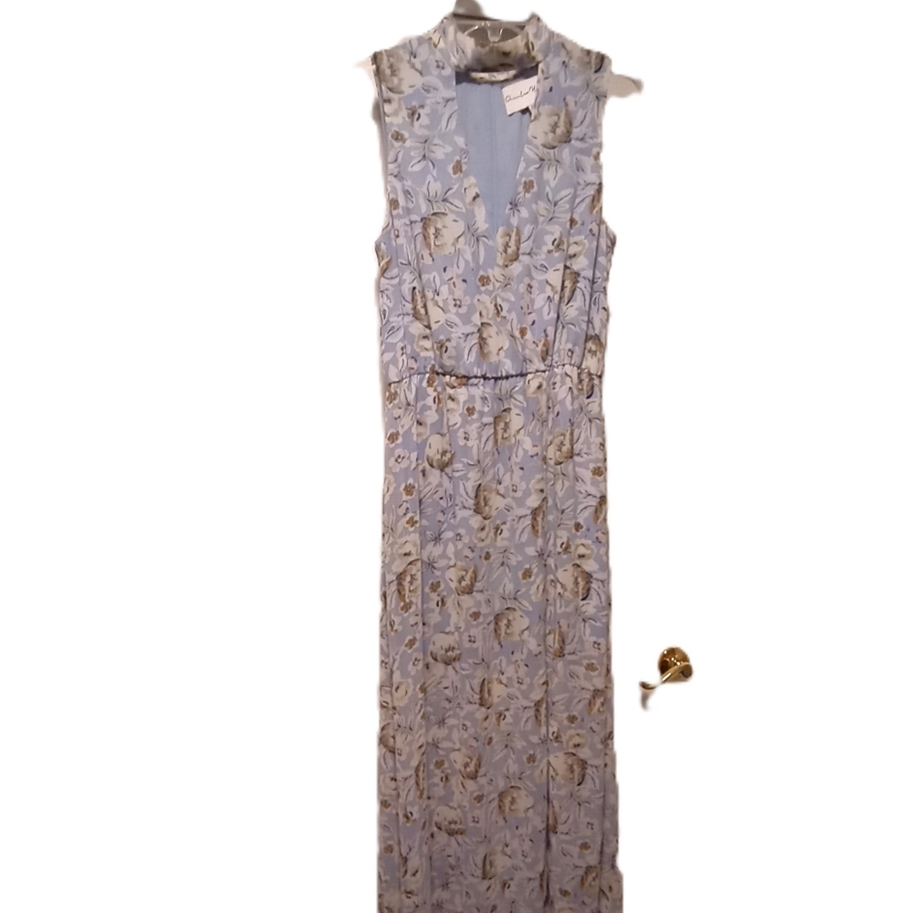Charles Henry Floral Sleeveless Maxi Dress sz S B3